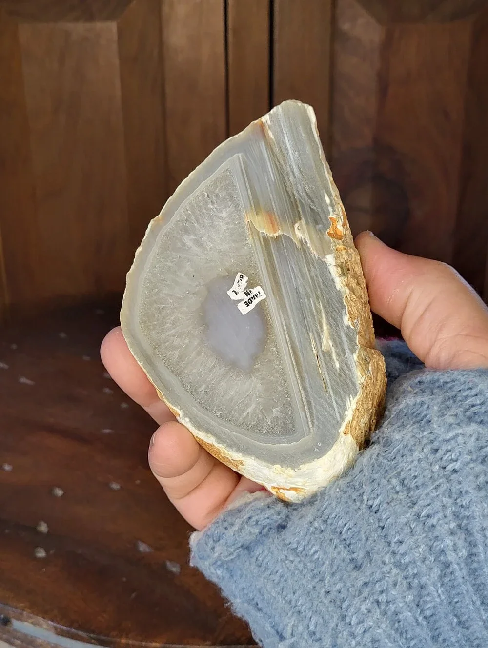 Polished Natural Agate Geode Slice - Picture 5 of 10